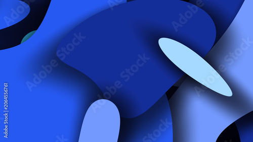 Abstract blue background with modern fluid geometric layered shape design