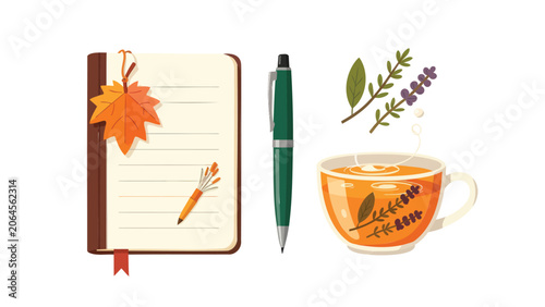 Embrace Autumn Comfort Journaling, Herbal Tea, and Nature's Calm – A Perfect Setting for Reflection and Creativity