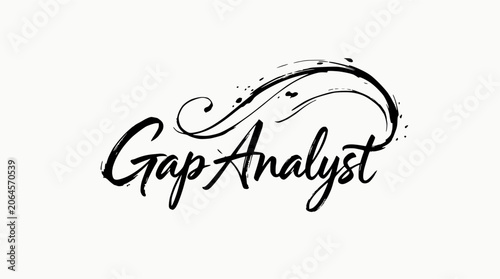 Gap Analyst Elegant Calligraphy Text Graphic