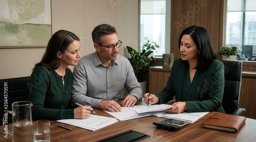 Financial Meeting With Advisor Professionals Discussing Documents