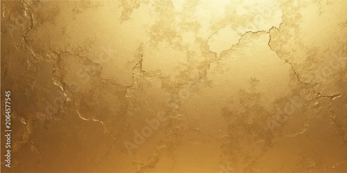 Tablou pe pânză Premium gold leaf texture background with elegant cracked metallic details