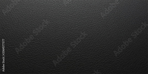 Tableau sur toile Elegant black leather texture background with fine grain details