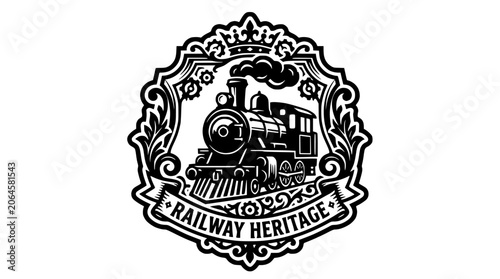 Photos Railway heritage steam locomotive vintage badge.