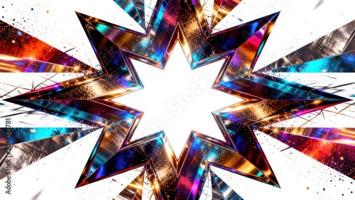 Colorful starburst pattern with light effects