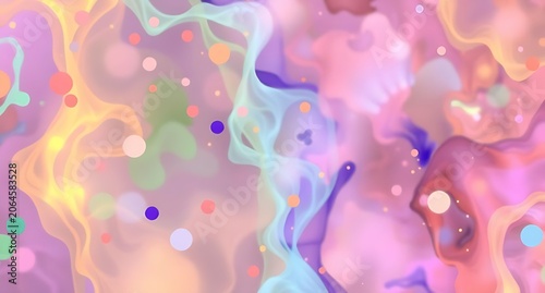 Vibrant Abstract Background with Soft Pastel Colors, Blurred Shapes, Light Bokeh Effects, Swirling Patterns, and Dreamy Glow for Creative Design, Digital Art, and Modern Visuals