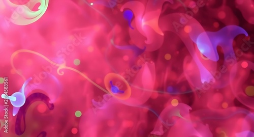 Vibrant Pink and Purple Abstract Background with Flowing Light Trails, Bokeh Effects, Swirling Colors, and Soft Glows for Creative Projects, Digital Art, and Modern Design Elements
