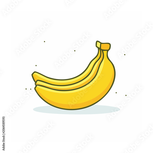 Flat design illustration of a banana