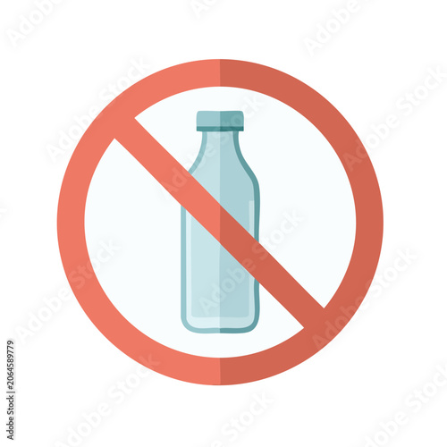 No Bottle Allowed Prohibition Icon