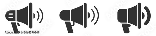 megaphone icon set vector illustration on transparent background
