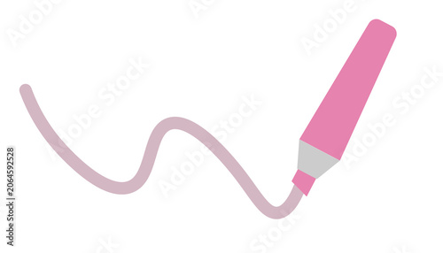 The marker is pink on an isolated background
