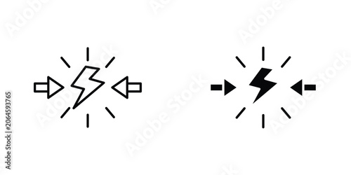 Tableau sur toile Conflict icons Designs. icon element in trendy styles