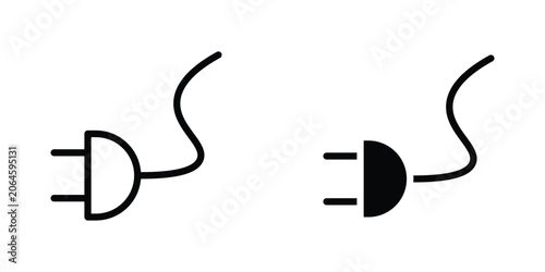 Fotografía Electrical plug icons Designs. icon element in trendy styles