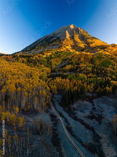 Colorado Mountain landscapes, Aerials with Colorful Fall Colors