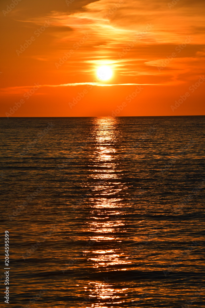 Fototapeta premium sunset over the Italian sea