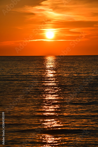 sunset over the Italian sea
