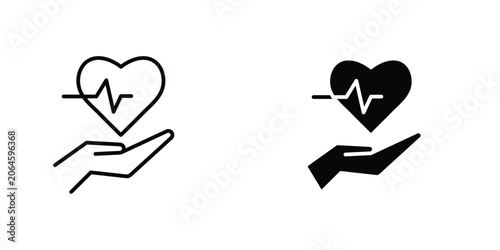 Foto Health insurance icons Designs. icon element in trendy styles
