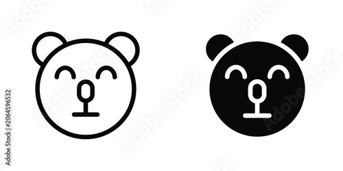 Photography Koala head icons Designs. icon element in trendy styles