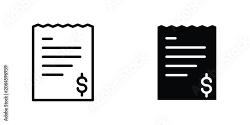 Paper receipt icons Designs. icon element in trendy styles