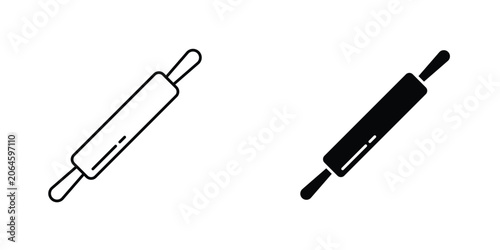 фотографія Rolling pin icons Designs. icon element in trendy styles