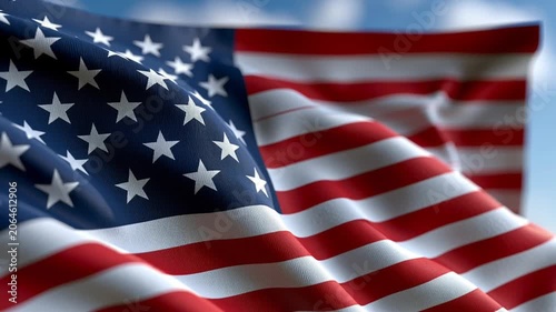 american flag, AI generated video