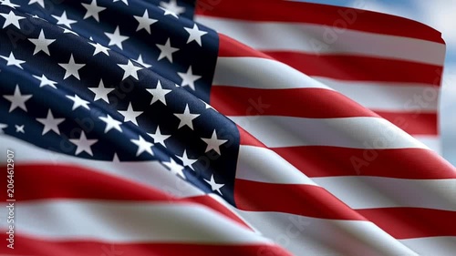 american flag, AI generated video