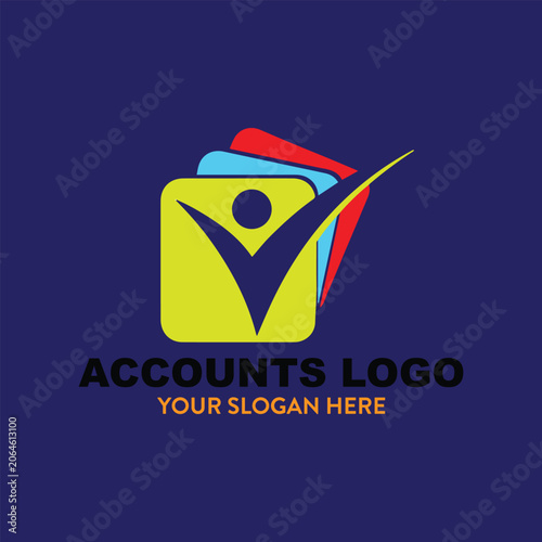 finance accounts logo design vector format