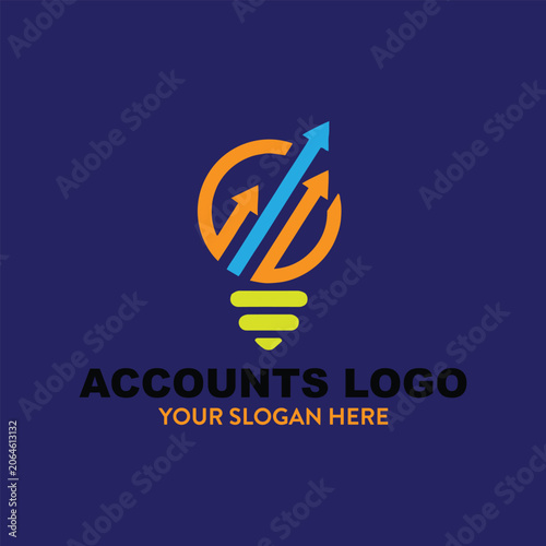 finance accounts logo design vector format