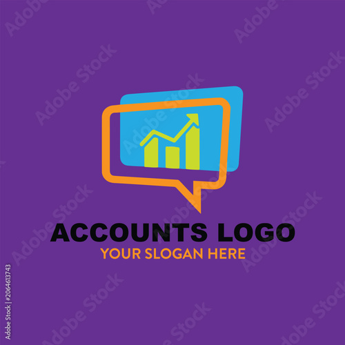 finance accounts logo design vector format