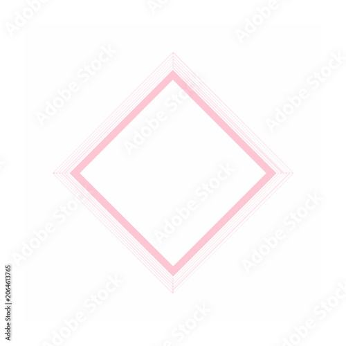 Pink diamond frame vector design