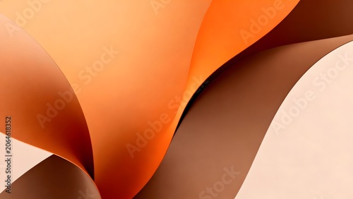 Abstract curved shapes in warm tones