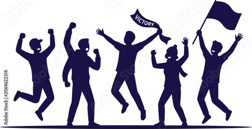Foto Football and cricket fans celebrate victory with jubilation and cheer