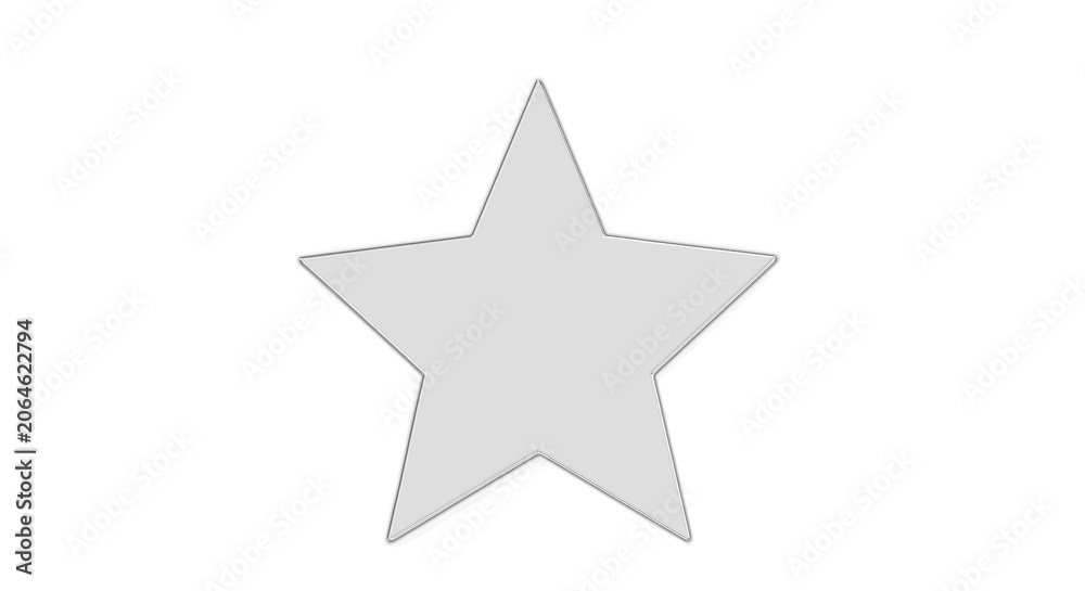 Obraz premium A large gray star shape with sharp points stands alone