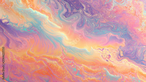 Abstract colorful fluid pattern with vibrant layered textures and swirling gradients, creating a modern artistic background inspired by marble and acrylic paint.