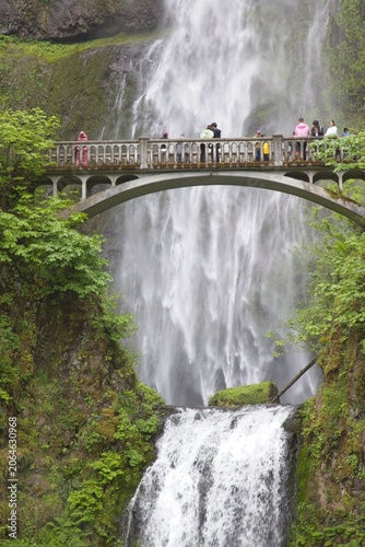 Benson Bridge Spanning Multnomah Falls Oregon
