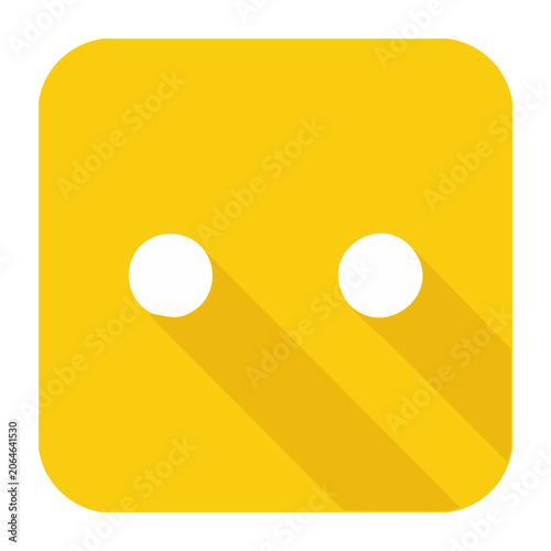 Yellow smiley face icon with two eyes