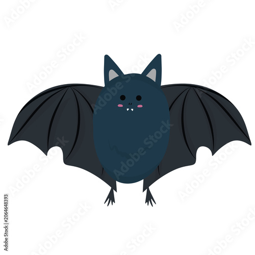 Adorable Flying Bat Cartoon Character