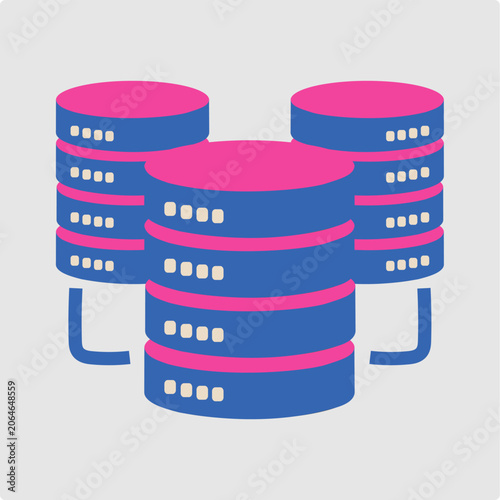 Data Import Database Vector Icon