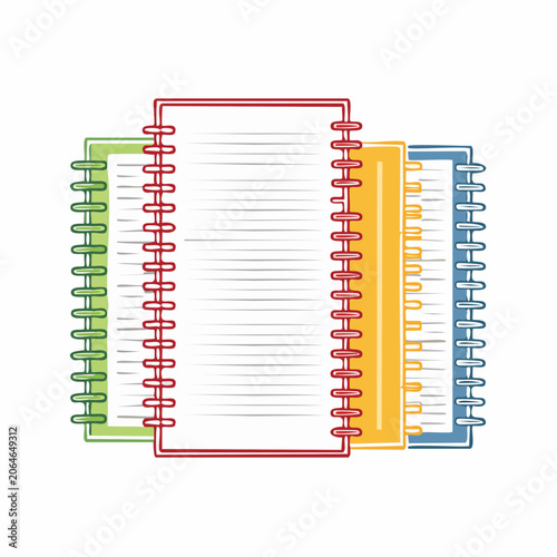 Colorful Spiral Notebooks Lined Paper