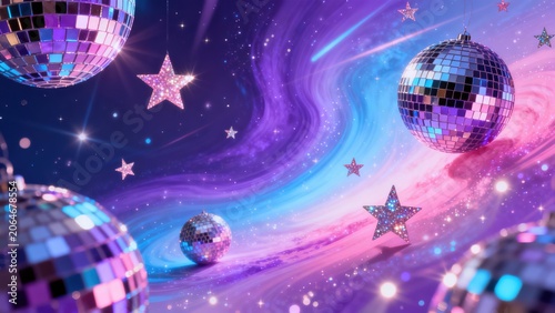 Disco balls stars in space