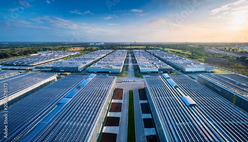 aerial view modern data center industrial park technology ai hub