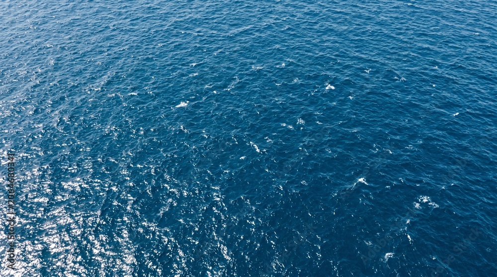 Obraz premium Aerial View of Blue Sea Water Surface