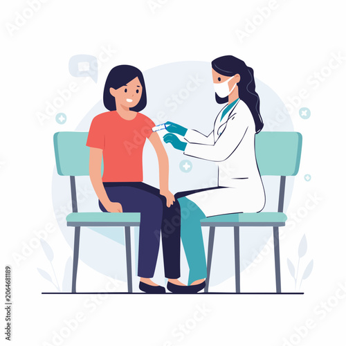 Doctor Administering Vaccine to Patient