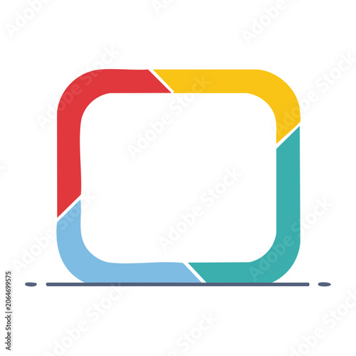 Colorful Rounded Square Frame Icon