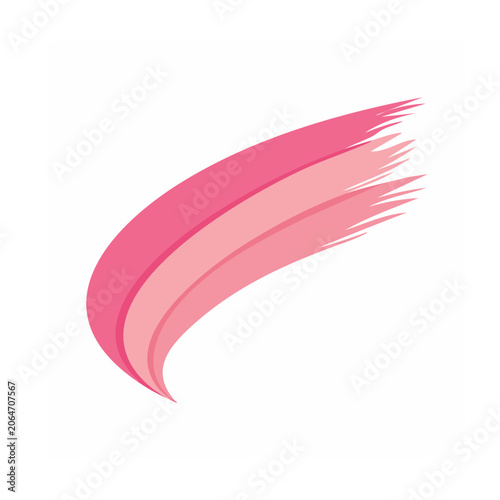 Pink ribbon flat design isolated
