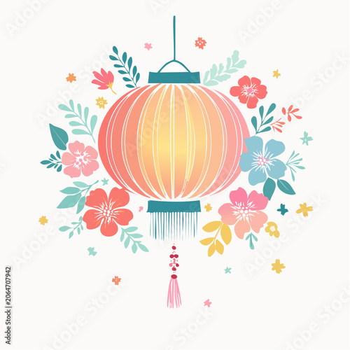 Decorative Lantern with Floral Embellishments