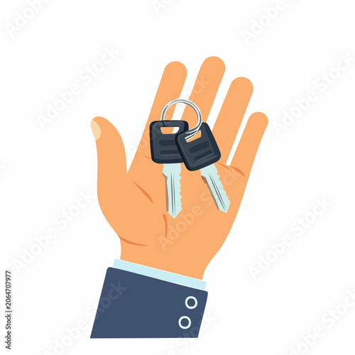 Hand Holding Car Keys