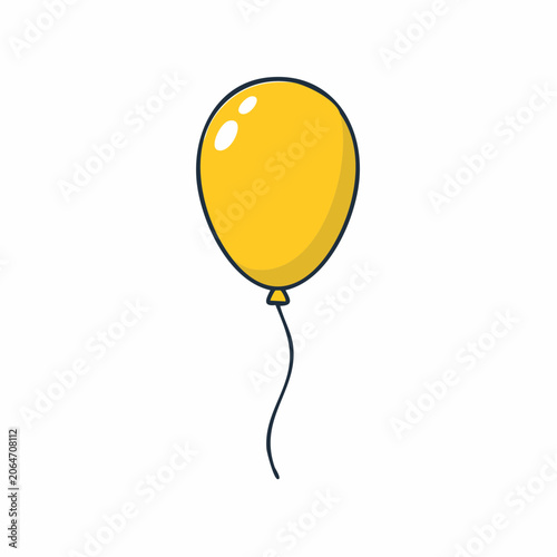 Yellow Balloon Illustration