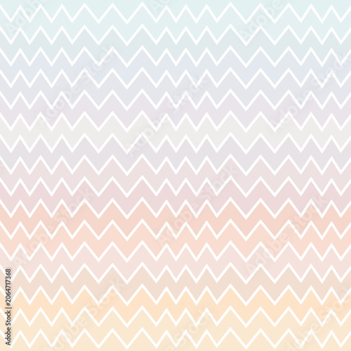 Abstract geometric pattern with colorful zig zag lines in a soft pastel gradient background