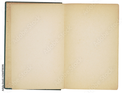 Fotografía Vintage open book isolate on transparent background (png image)