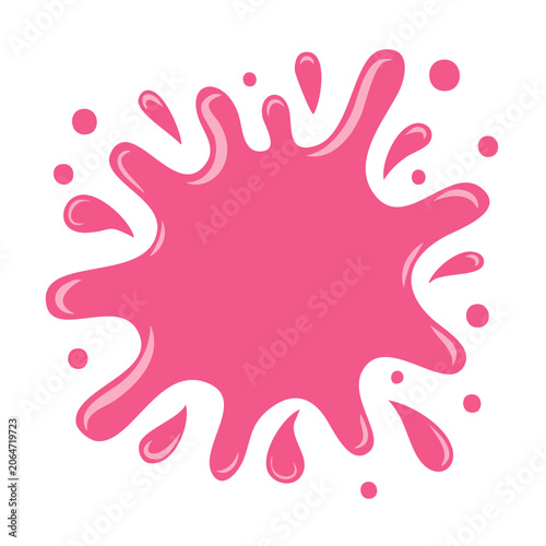 Pink paint splash illustration on white background